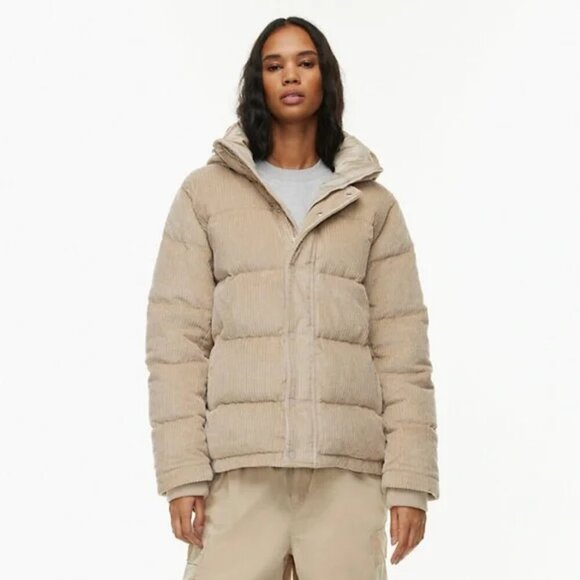 Aritzia The Super Puff French Corduroy Goose Down Jacket in Beige XXS - Picture 3 of 9